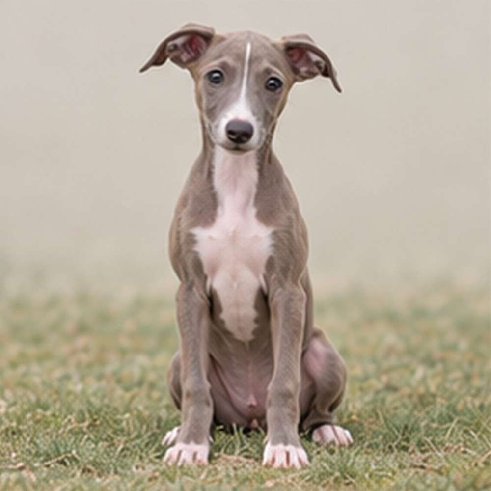 Sleek, elegant dog with a short, smooth coat, standing alert and poised