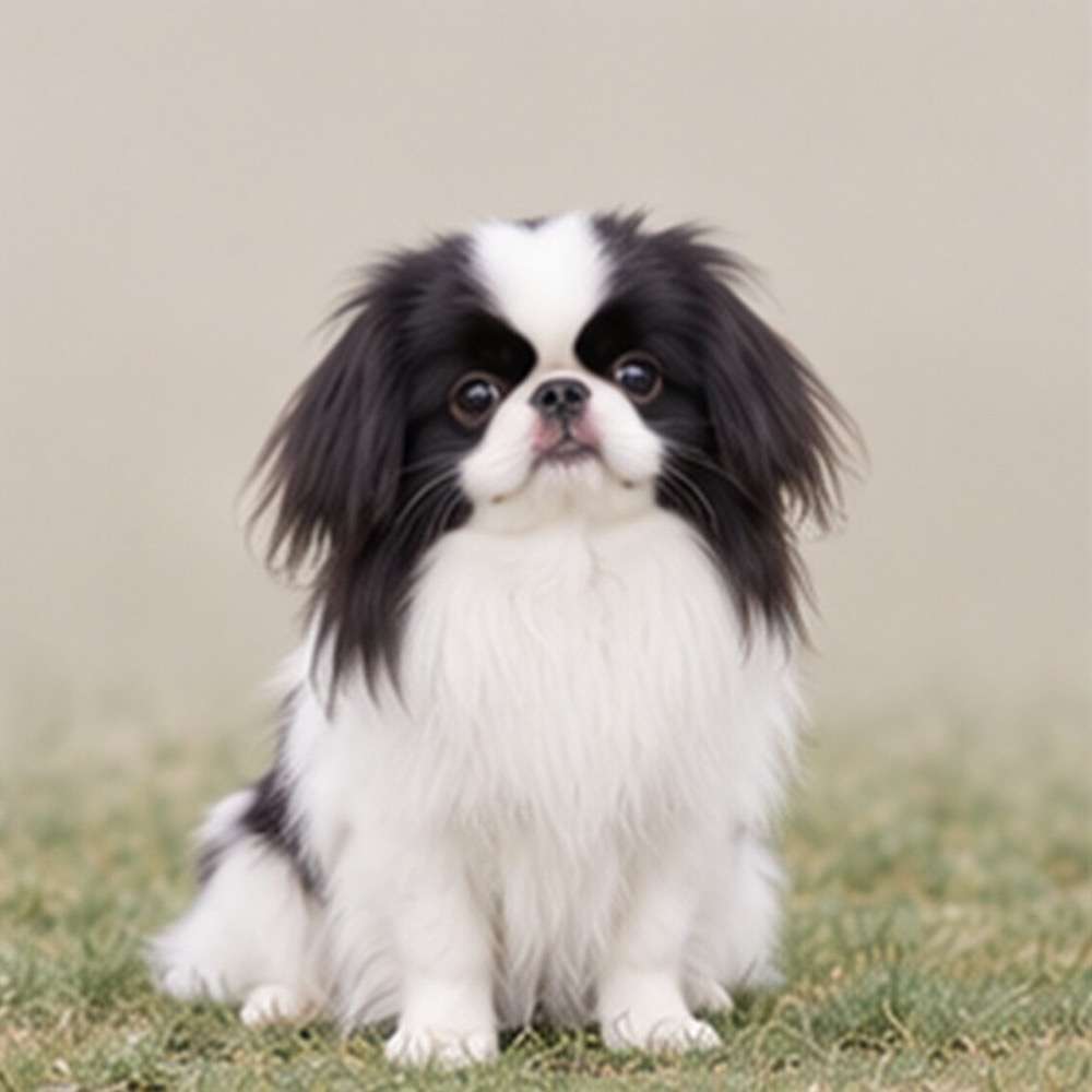 Small, elegant dog with a long, silky coat and feathered tail