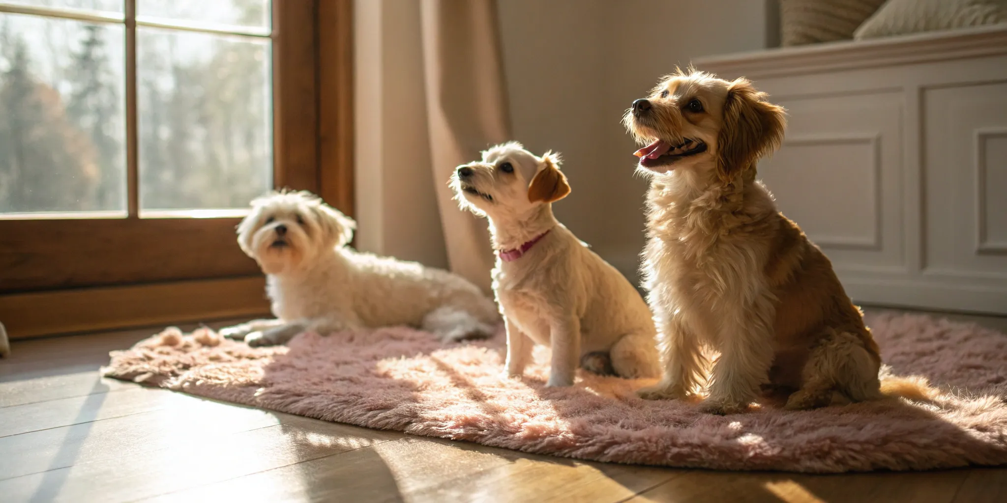 Three of the top small dog breeds in the United States.
