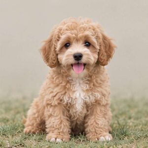White fluffy coat, playful posture, and bright, attentive eyes