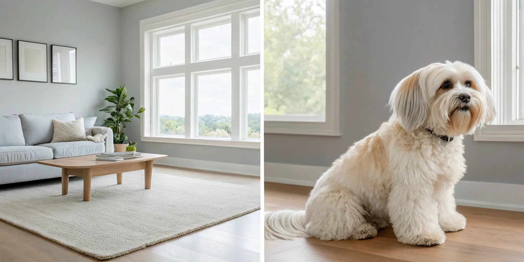 A charming Havanese dog sitting at home, helping owners weigh the pros and cons of the breed.